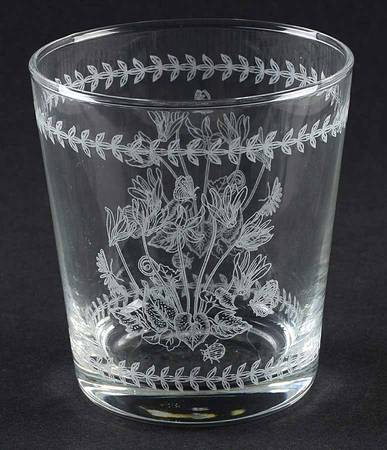 Botanic Garden 8 Oz Glassware Etch Flared Tumber