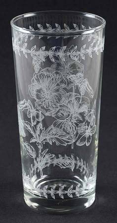 Botanic Garden 14 Oz Etch Glassware Highball