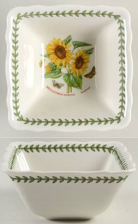 Botanic Garden 5" Square Scalloped Bowl