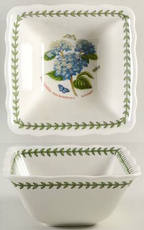 Botanic Garden 5" Square Scalloped Bowl