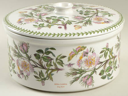 Botanic Garden 4 Qt Round Drum Shape Covered Casserole by Portmeirion