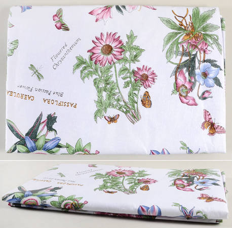 Botanic Garden Round Vinyl Tablecloth