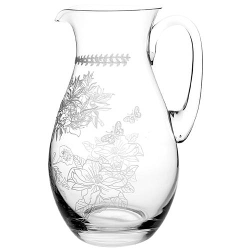 Botanic Garden 66 Oz Glassware Etched Pitcher