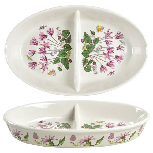 Botanic Garden 11" Oval Divided Vegetable Bowl