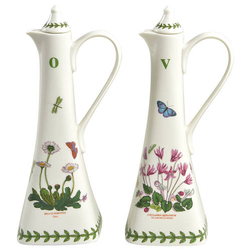 Botanic Garden Square Oil and Vinegar Set with Stoppers