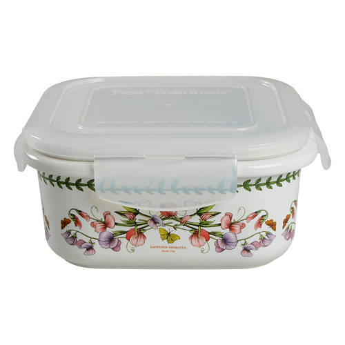 Botanic Garden Square Food Storage Container & Plastic Lid