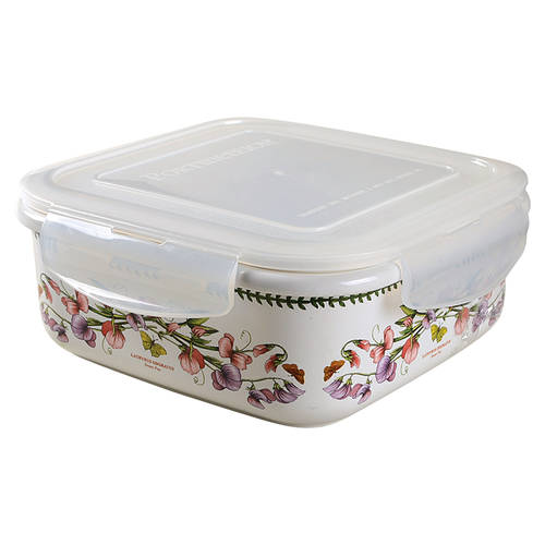 Botanic Garden Square Food Storage Container & Plastic Lid