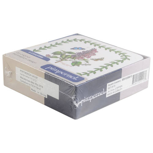 Botanic Garden Square Corkback Coaster - Set of 6
