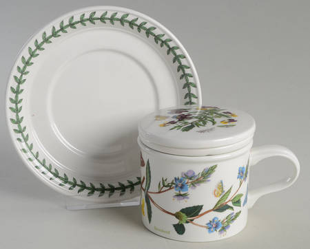 Botanic Garden Drum Cup & Saucer w/Lid & Infuser