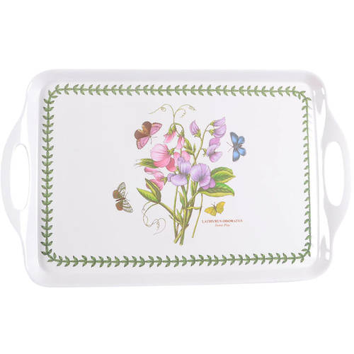 Botanic Garden 15" Melamine Handled Rectangular Tray