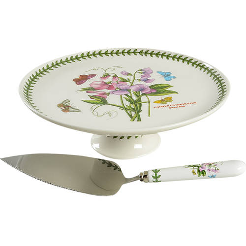 Botanic Garden (2 Pc) Cake Set (Pedestal Cake & Slicer) by Portmeirion