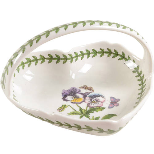 Botanic Garden 7" Scalloped Heart Shaped Basket