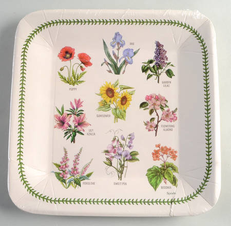 Botanic Garden (Pack of 8) Square Paper Dinner Plate