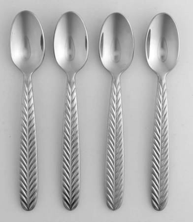 Botanic Garden Dessert Spoon-All Stainless - Set of 4