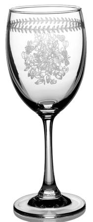 Botanic Garden Etch Wine Glassware