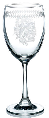 Botanic Garden Etch Wine Glassware