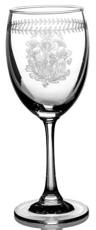 Botanic Garden Etch Wine Glassware