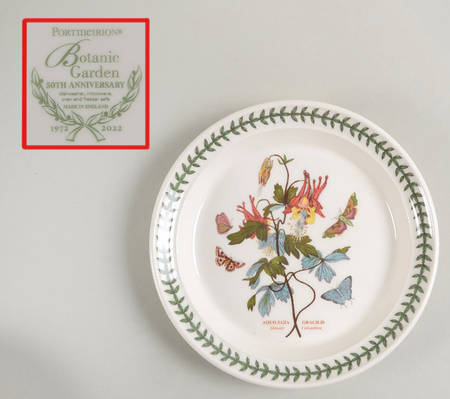 Botanic Garden Salad Plate w/50th Anniversary Backstamp