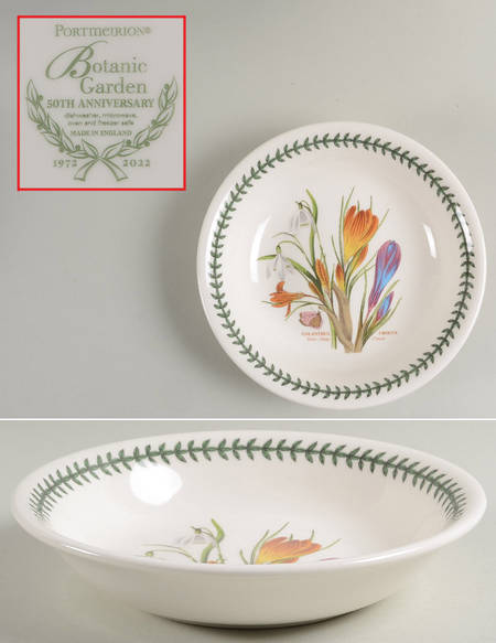 Botanic Garden 8" Individual Pasta Bowl w/50th Anniversary BKSTP