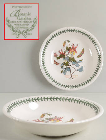 Botanic Garden 8" Individual Pasta Bowl w/50th Anniversary BKSTP