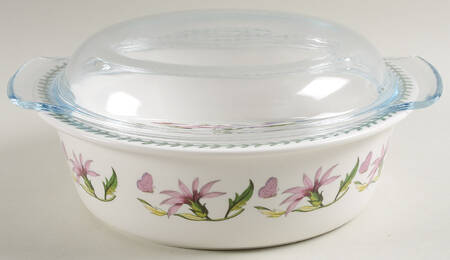 Botanic Garden 2 Qt Round Cov Casserole & Glass Lid (Fire&Ice)