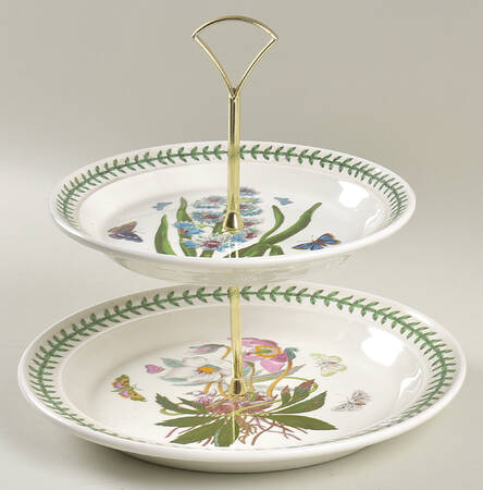 Botanic Garden 2-Tiered Serving Tray (Dinner & Salad Plate)