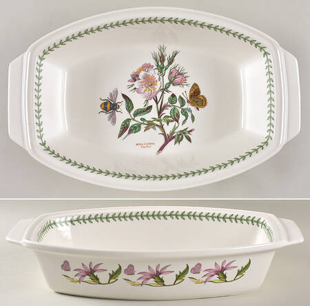Botanic Garden Handled Oval Deep Baker