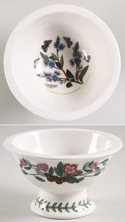 Botanic Garden Sovereign Shape Rim Footed Sorbet aka Potpourri