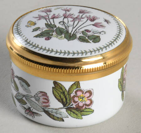 Botanic Garden 1" Round Enamel Box & Lid