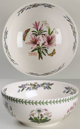 Botanic Garden 10" Round Serving Pearl Bowl