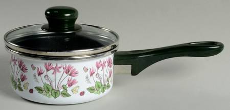 Botanic Garden 1.5qt Metal Covered Saucepan W/Glass Lid