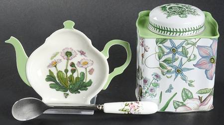 Botanic Garden (3 Pc) Tea Set (Tin Tea Caddy,Spoon &Spoon Holder