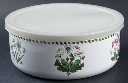 Botanic Garden 71/4" Metal Bowl W/Plastic Lid
