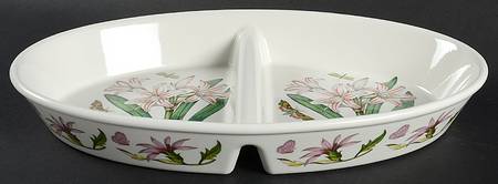 Botanic Garden 14" Oval Divided Vegetable Bowl