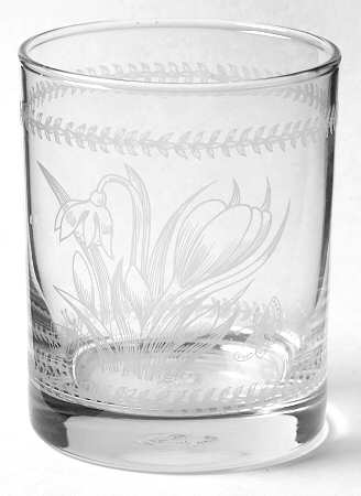 Botanic Garden 8 Oz Glassware Etch Tumbler