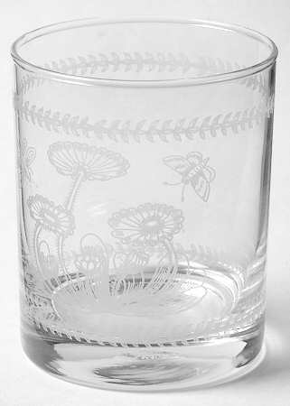 Botanic Garden 8 Oz Glassware Etch Tumbler