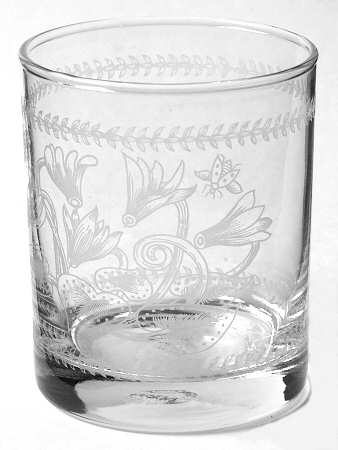 Botanic Garden 8 Oz Glassware Etch Tumbler
