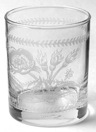 Botanic Garden 8 Oz Glassware Etch Tumbler