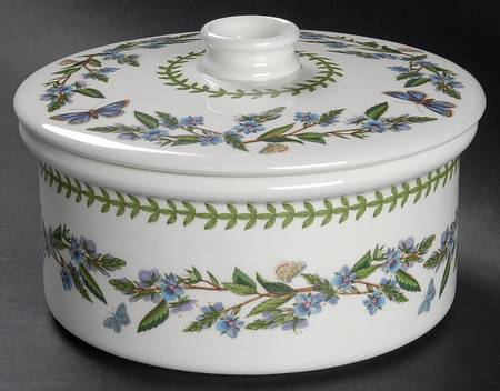 Botanic Garden 1.5 Qt Rd Cov Drum Casserole/Vegetable/Souffle by Portmeirion