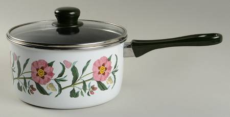 Botanic Garden 3.5qt Metal Covered Saucepan W/Glass Lid