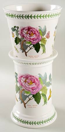 Botanic Garden 25th Anniversary Flower Pot w/Drain Hole & Stand