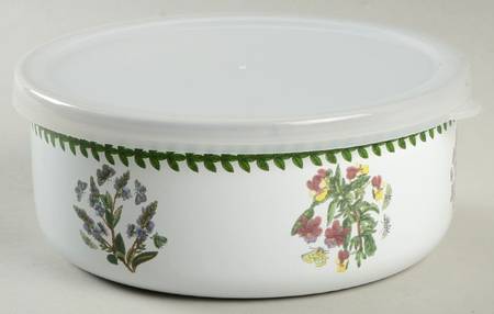 Botanic Garden Bowl-Metal 5 3/4 W/Plastic Lid