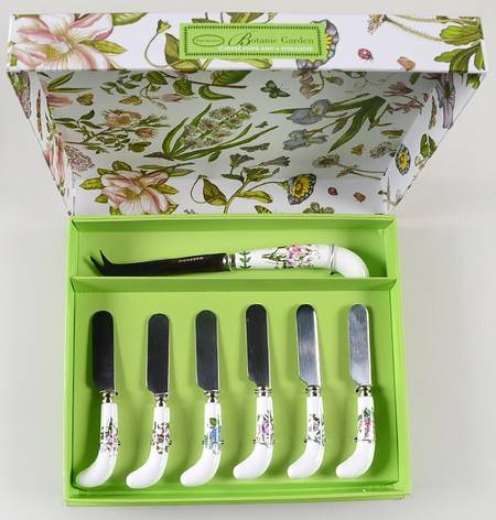 Botanic Garden (7 Pc Motif) Cheese Knife & Spreader Set
