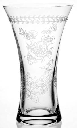 Botanic Garden 9" Glassware Etched Vase