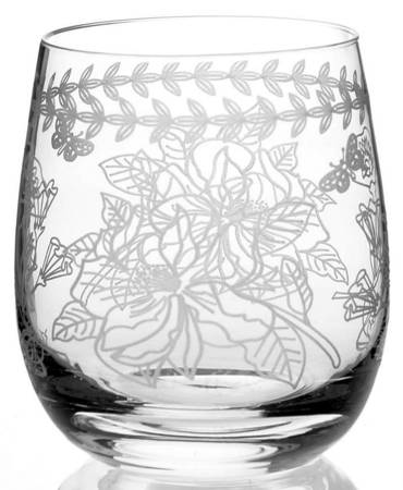 Botanic Garden 12 Oz Glassware Etched Tumbler