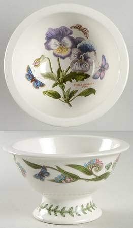 Botanic Garden Sovereign Shape Rim Footed Sorbet aka Potpourri