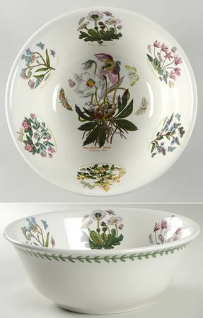Botanic Garden 11" Flared Large Salad Serving Bowl