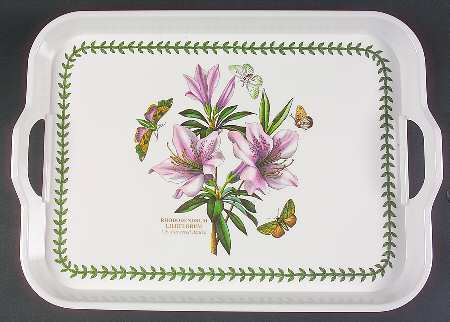 Botanic Garden 17" Rectangular Handled Serving Melamine Tray