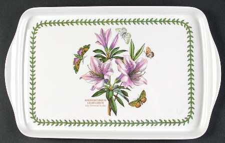 Botanic Garden 15" Handled Rectangular Melamine Tray