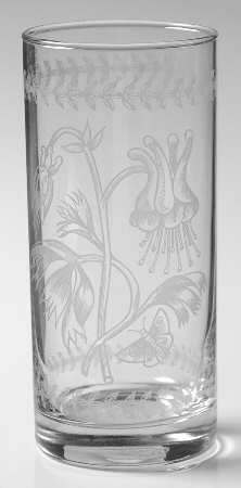 Botanic Garden 10 Oz Etch Glassware Highball